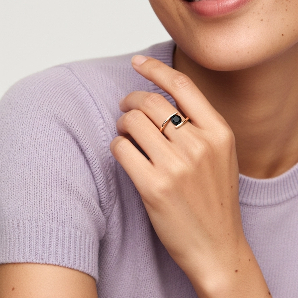 925 Sterling Silver Cubic Zirconia Engagement Ring