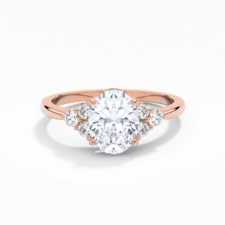 925 Sterling Silver Moissanite Engagement Ring