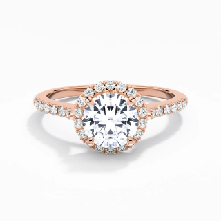 14K Rose Gold Moissanite Engagement Ring