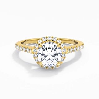 14K Gold Moissanite Engagement Ring