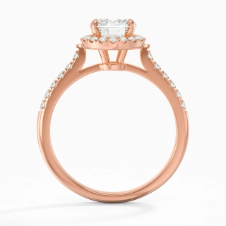 14K Rose Gold Moissanite Engagement Ring