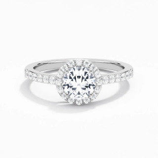 Platinum Moissanite Engagement Ring