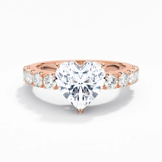 14K Rose Gold Moissanite Engagement Ring