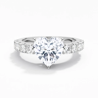 925 Sterling Silver Moissanite Engagement Ring