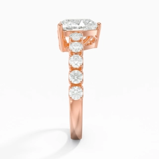 14K Rose Gold Moissanite Engagement Ring