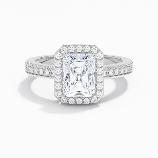 925 Sterling Silver Moissanite Engagement Ring