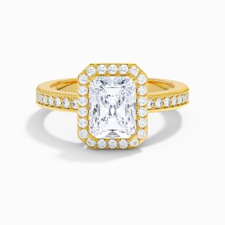 18K Gold Moissanite Engagement Ring