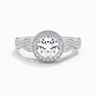 925 Sterling Silver Moissanite Engagement Ring