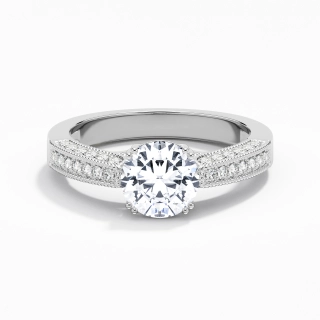 Platine Moissanite Bague de fiançailles