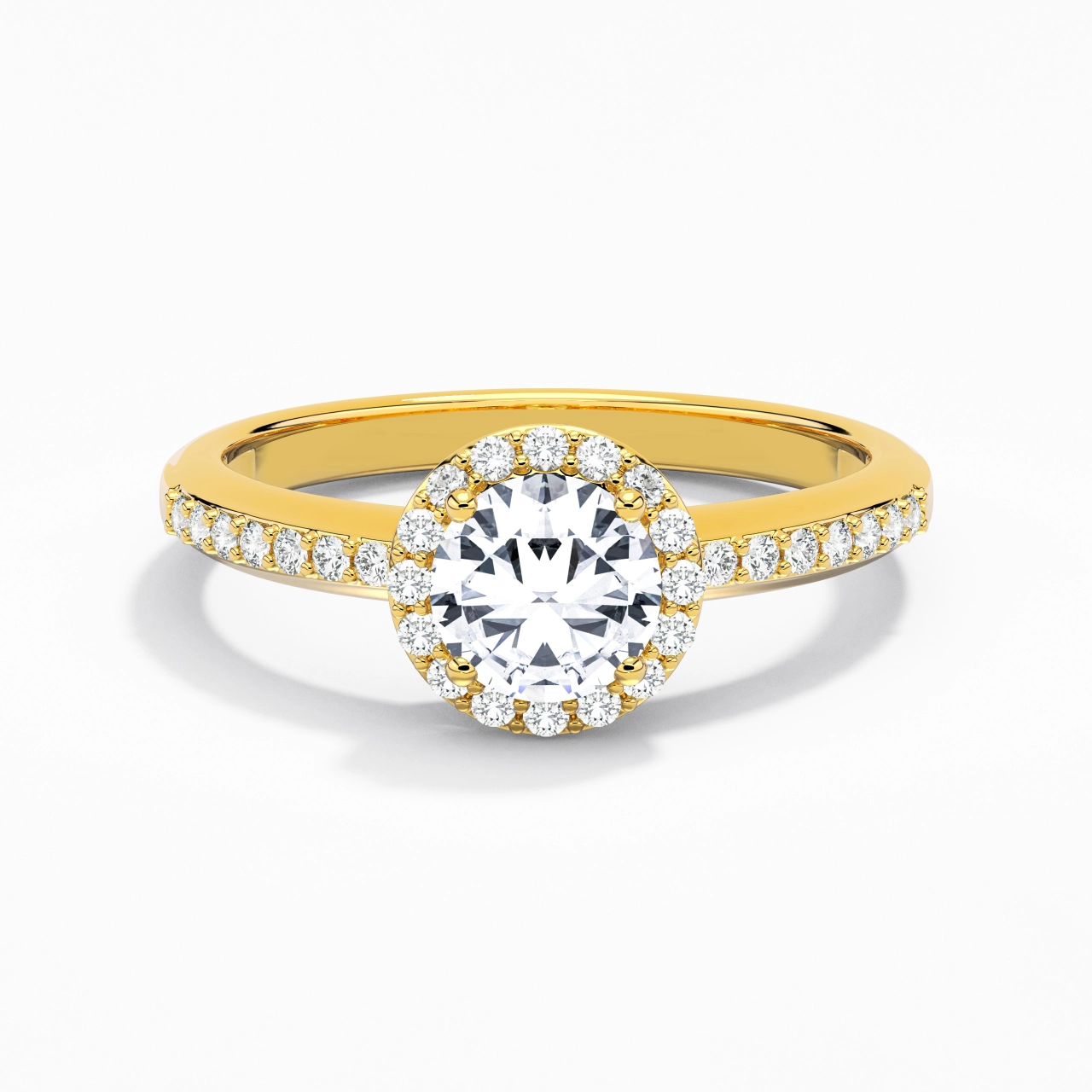 Argent sterling 925 Moissanite Bague de fiançailles