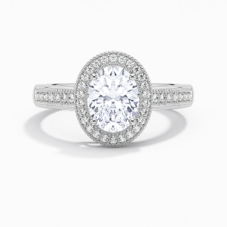 925 Sterling Silver Moissanite Engagement Ring