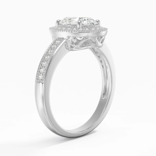 925 Sterling Silver Moissanite Engagement Ring