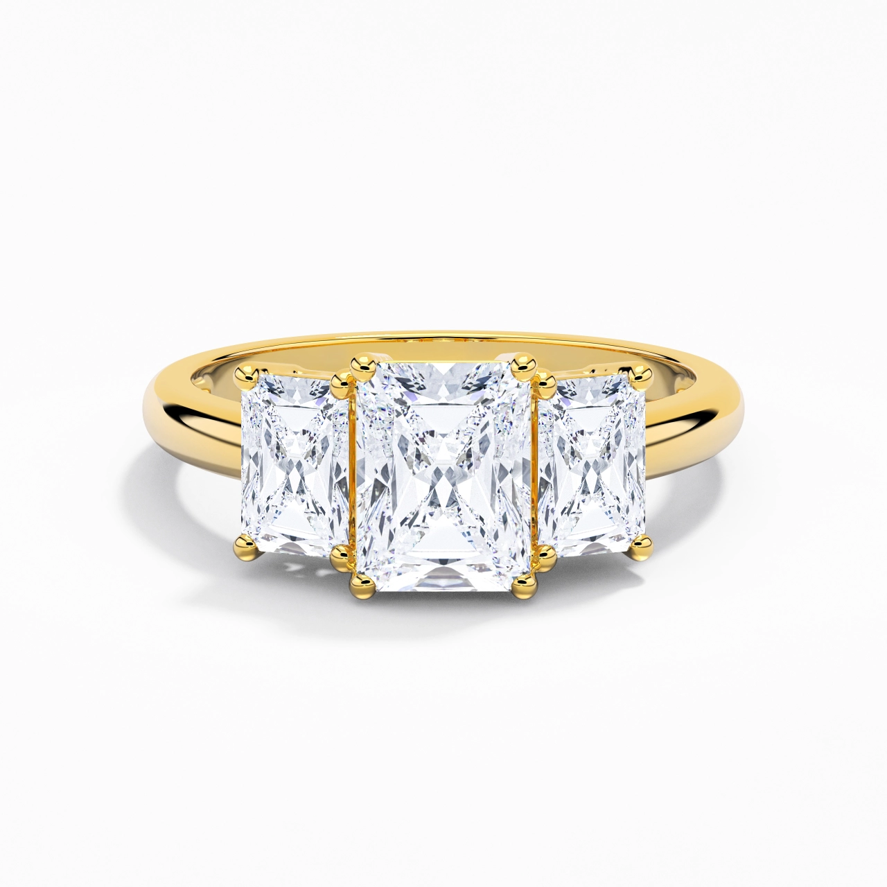 18K Gold Moissanite Engagement Ring