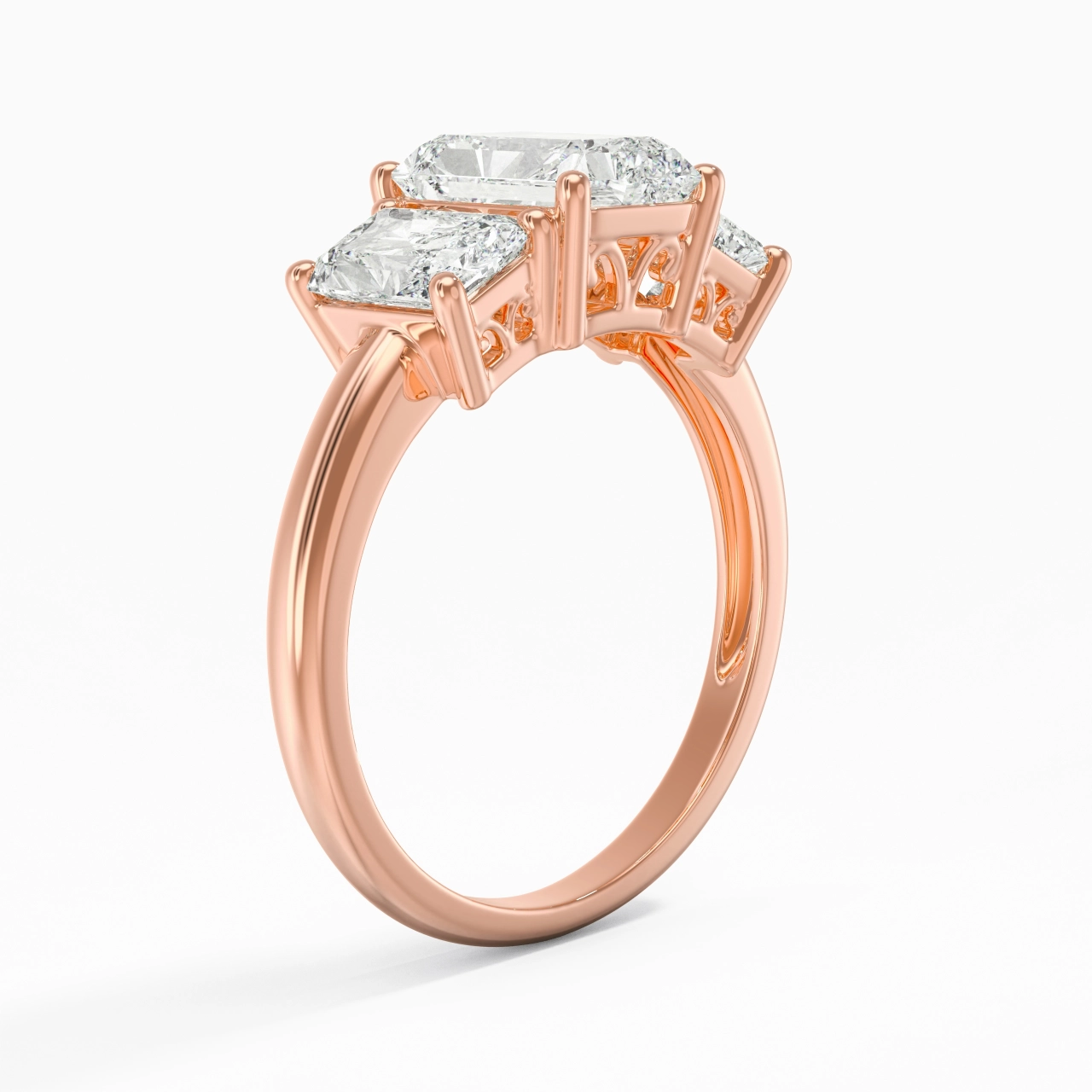 14K Rose Gold Moissanite Engagement Ring