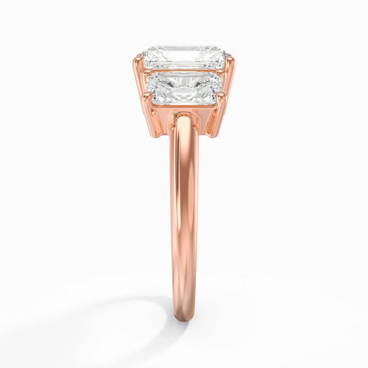 14K Rose Gold Moissanite Engagement Ring