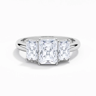 Platinum Moissanite Engagement Ring