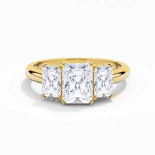 18K Gold Moissanite Engagement Ring