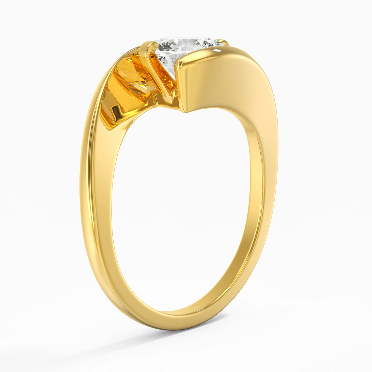 1.50ct Moissanite Engagement Ring 14K Gold