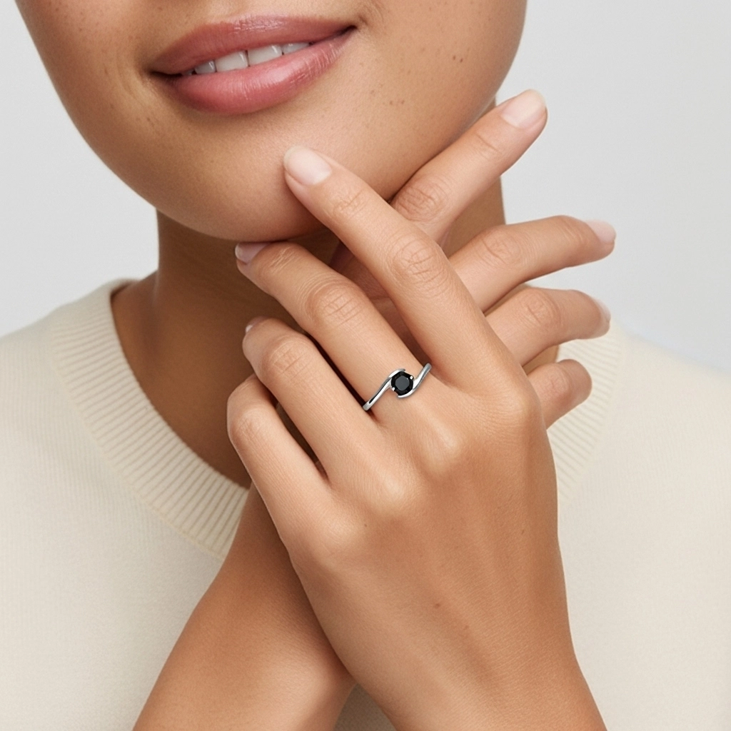 1.00ct Cubic Zirconia Engagement Ring 925 Sterling Silver