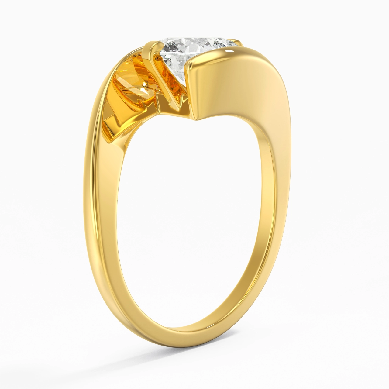 2.00ct Moissanite Engagement Ring 18K Gold