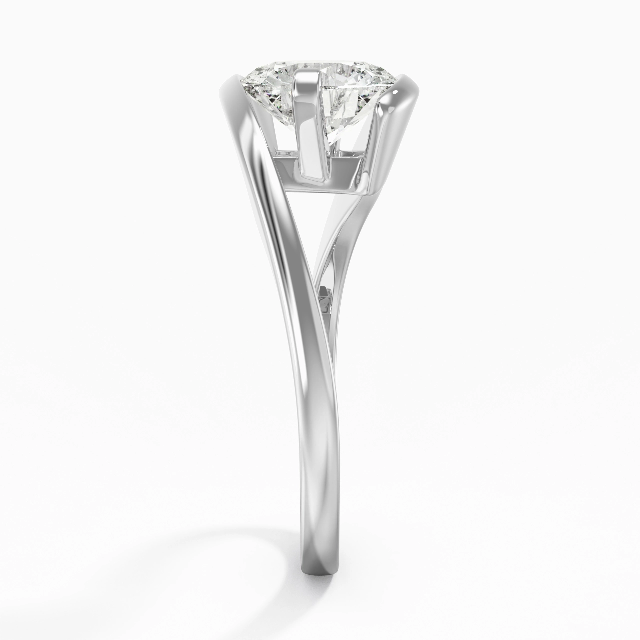 2.00ct Moissanite Engagement Ring Platinum