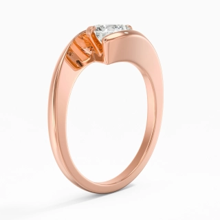 14K Rose Gold Moissanite Engagement Ring