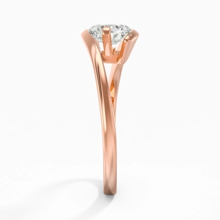 14K Rose Gold Moissanite Engagement Ring