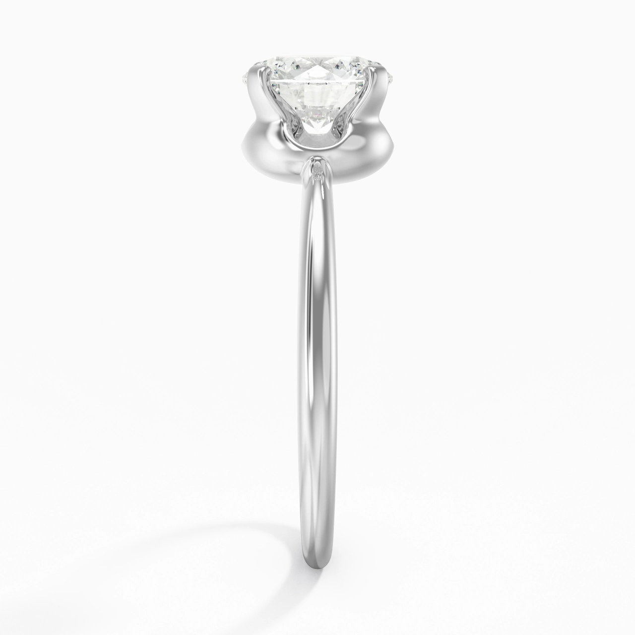 Platinum Moissanite Engagement Ring