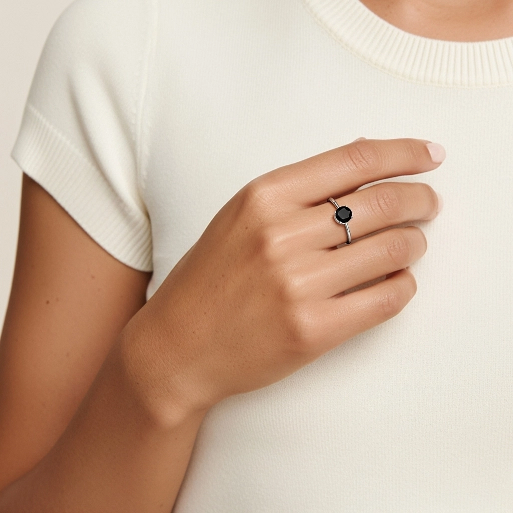 925 Sterling Silver Cubic Zirconia Engagement Ring