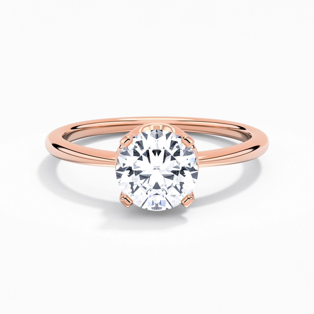 925 Sterling Silver Moissanite Engagement Ring