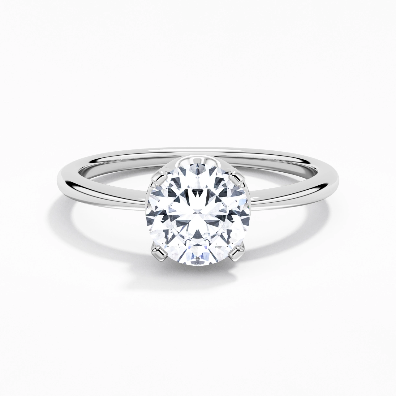 Platinum Moissanite Engagement Ring