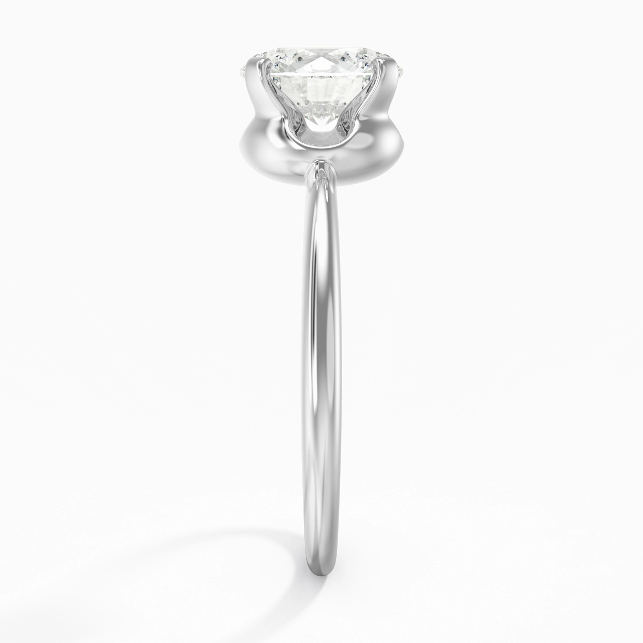 Platinum Moissanite Engagement Ring
