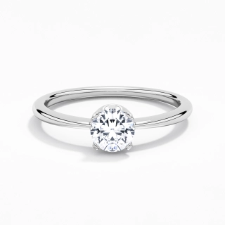 Platinum Moissanite Engagement Ring