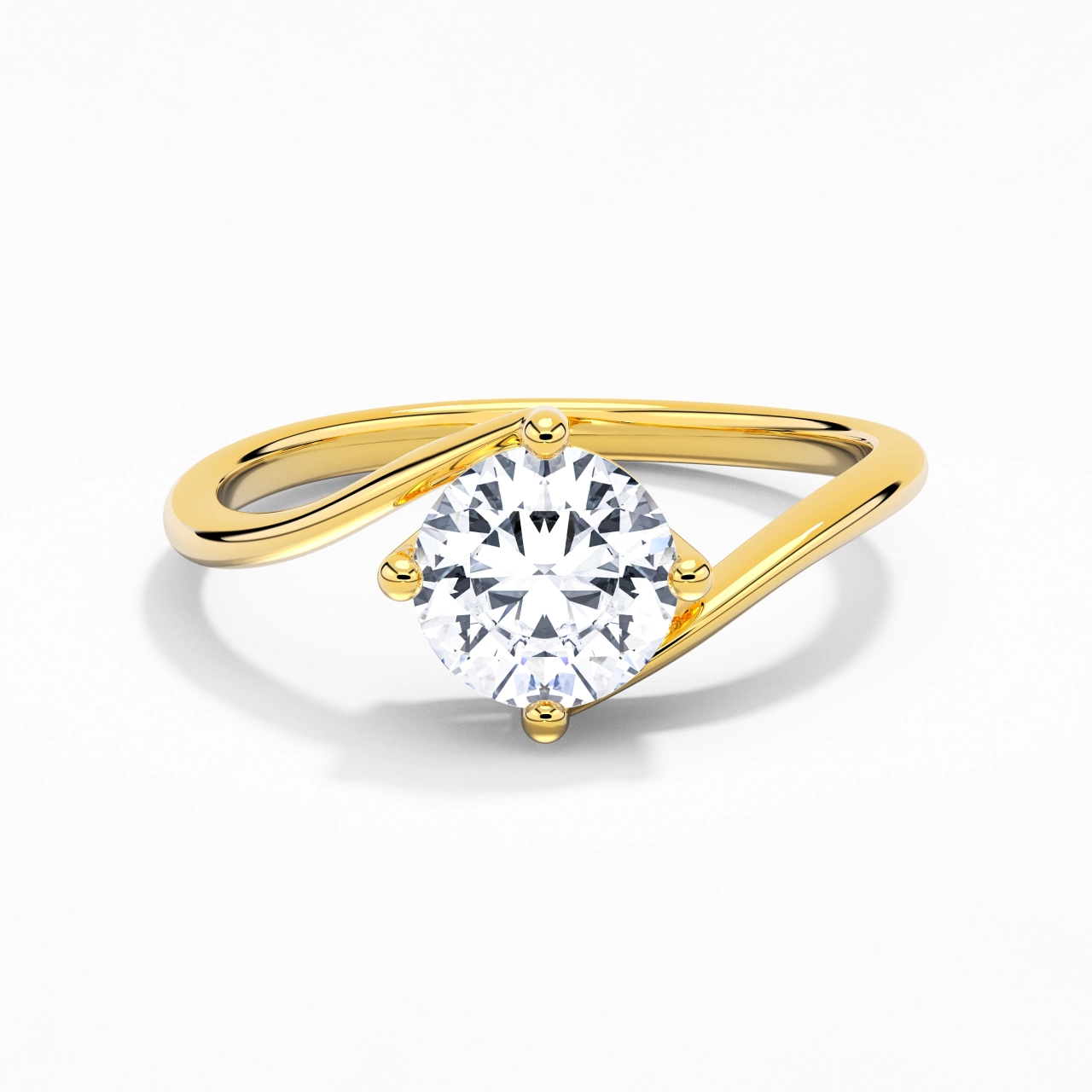 Solitaire Est Ouest Bague de fiançailles 1.50ct Moissanite