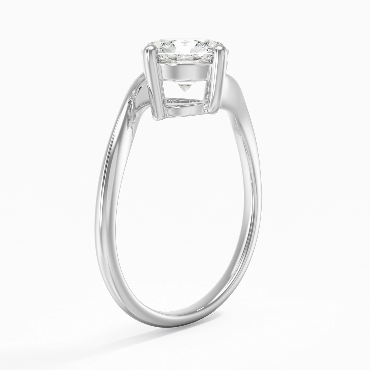 Solitaire Est Ouest Bague de fiançailles 1.50ct Moissanite
