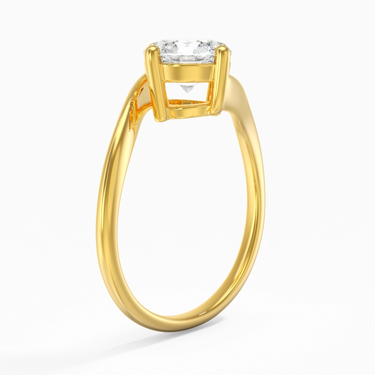 Solitaire Est Ouest Bague de fiançailles 1.50ct Moissanite