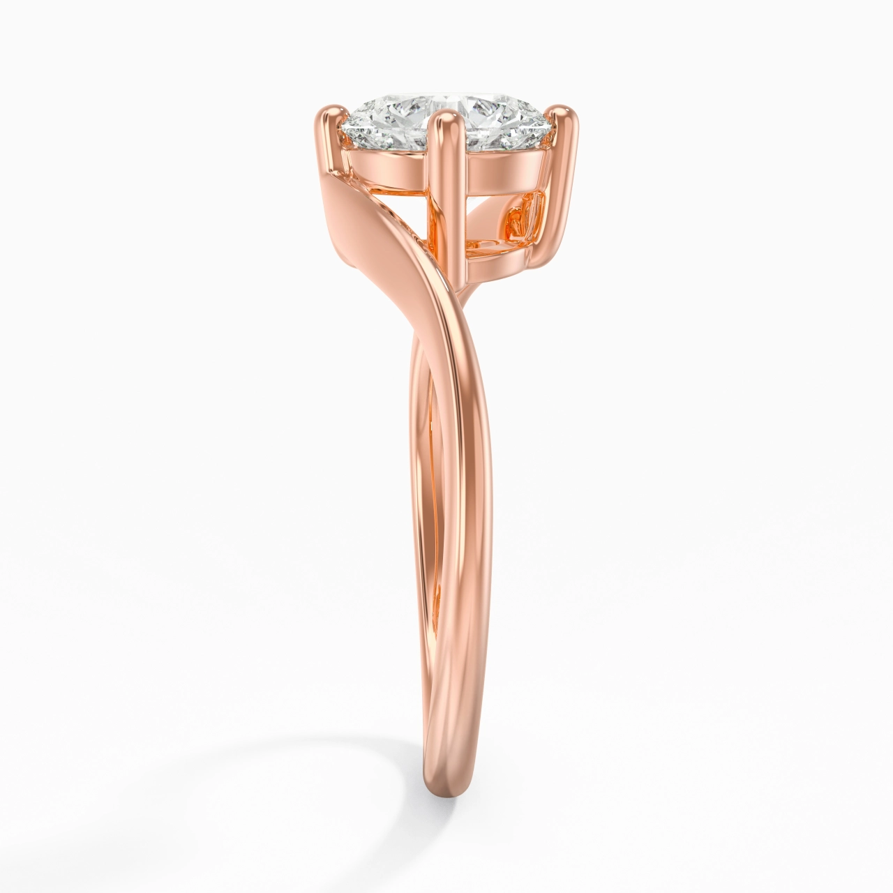 Solitaire East West Engagement Ring 1.50ct Moissanite