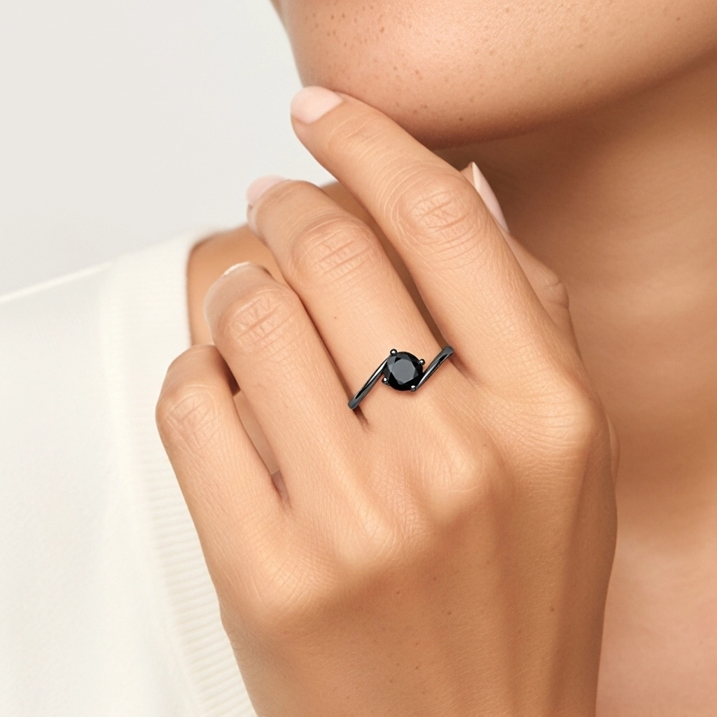 Solitaire East West Engagement Ring 1.00ct Cubic Zirconia