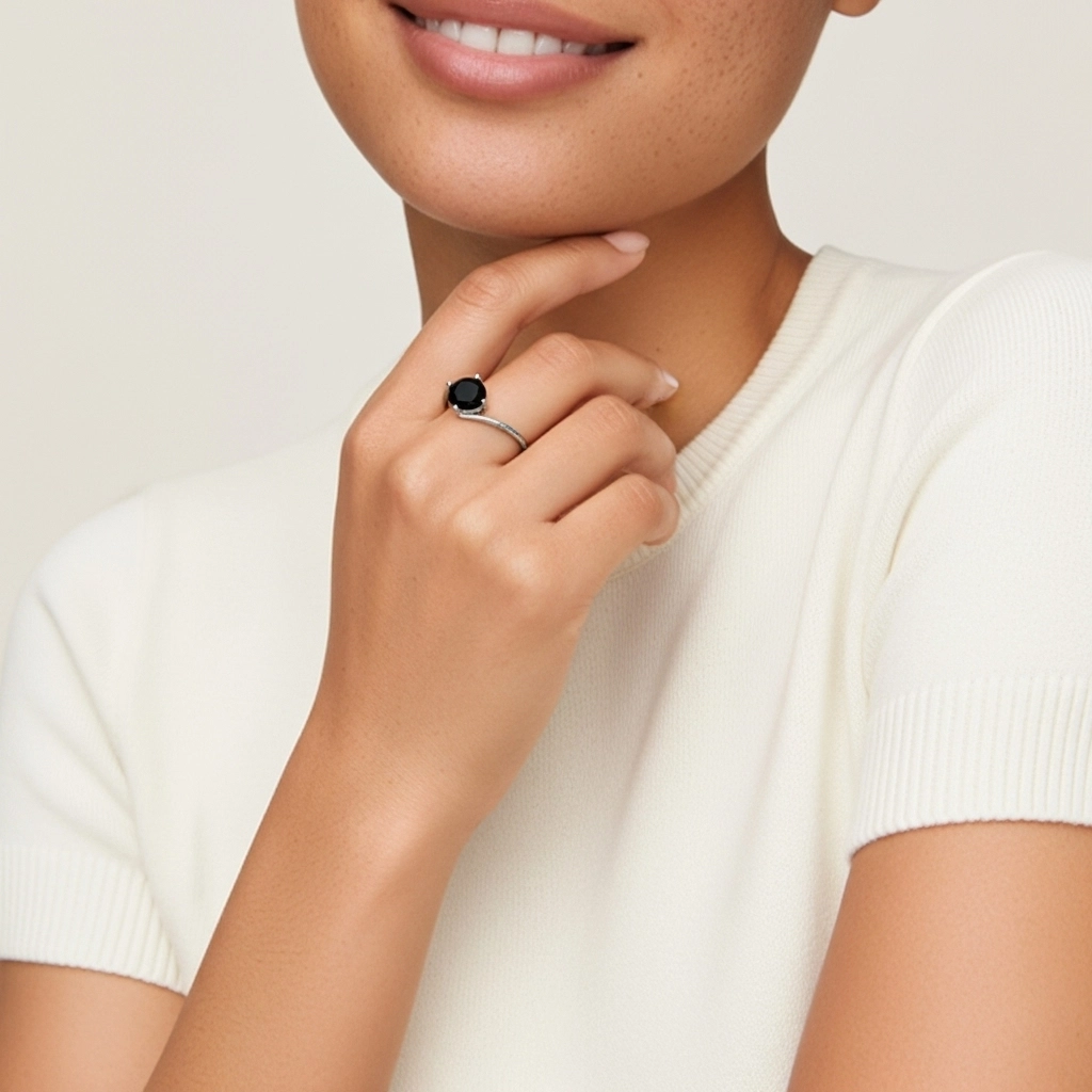 Solitaire East West Engagement Ring 1.00ct Cubic Zirconia