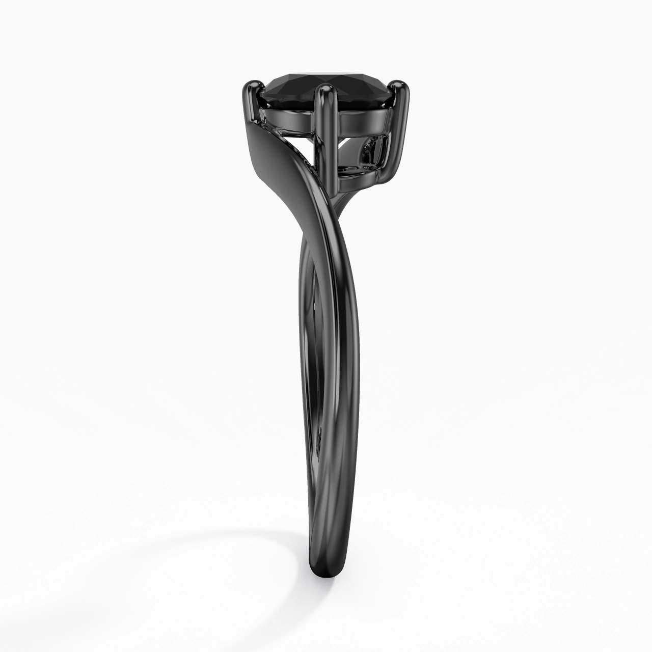 Solitaire East West Engagement Ring 1.00ct Cubic Zirconia