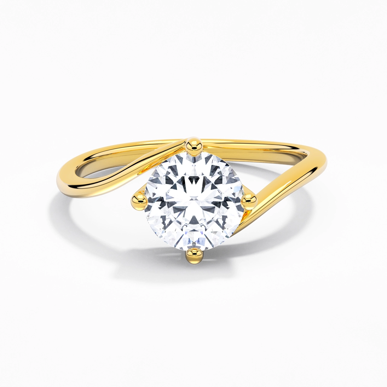 Solitaire Est Ouest Bague de fiançailles 2.00ct Moissanite