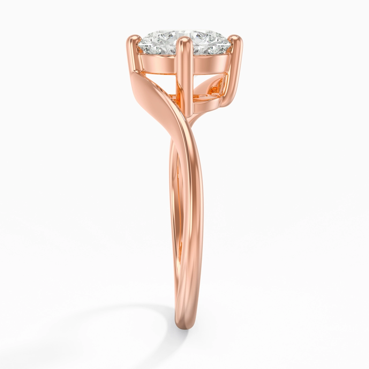 Solitaire East West Engagement Ring 2.00ct Moissanite