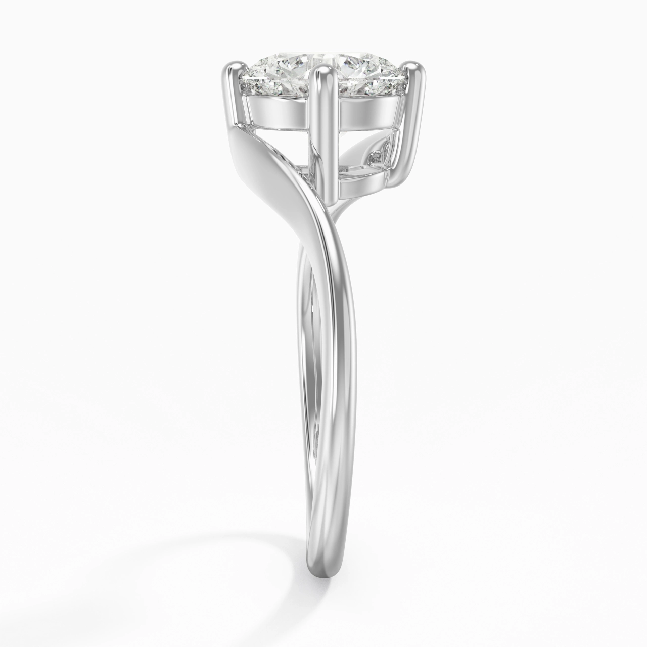 Solitaire Est Ouest Bague de fiançailles 2.00ct Moissanite