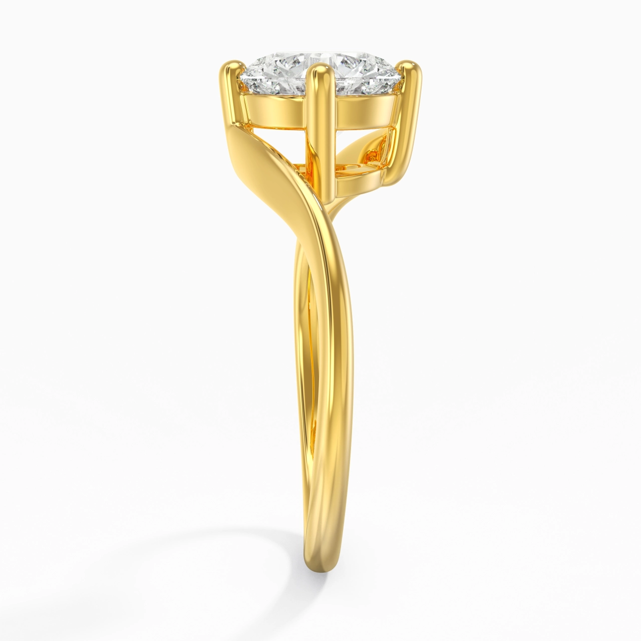 Solitaire Est Ouest Bague de fiançailles 2.00ct Moissanite