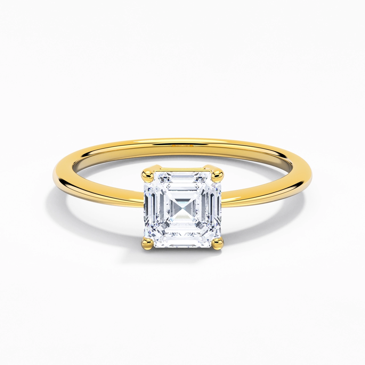 14K Gold Moissanite Engagement Ring