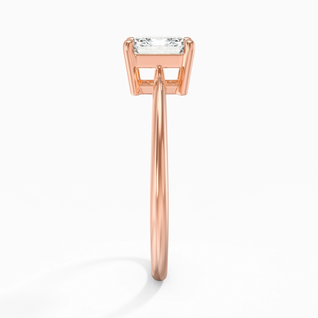 14K Rose Gold Moissanite Engagement Ring