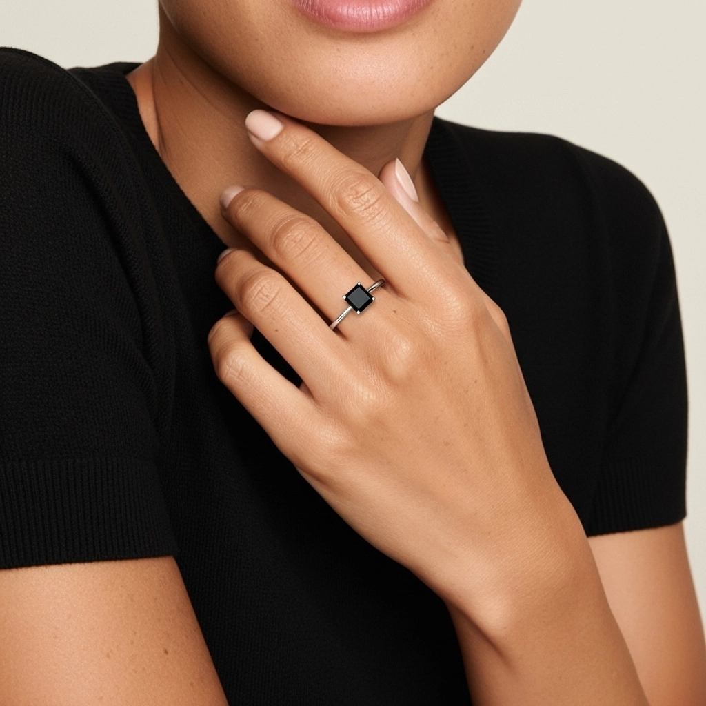 925 Sterling Silver Cubic Zirconia Engagement Ring