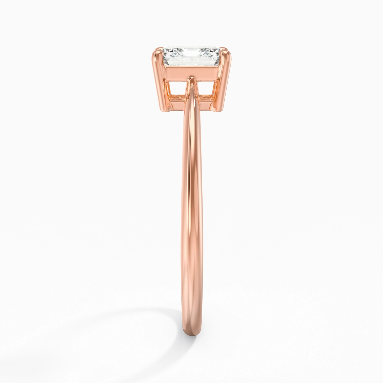 18K Rose Gold Moissanite Engagement Ring