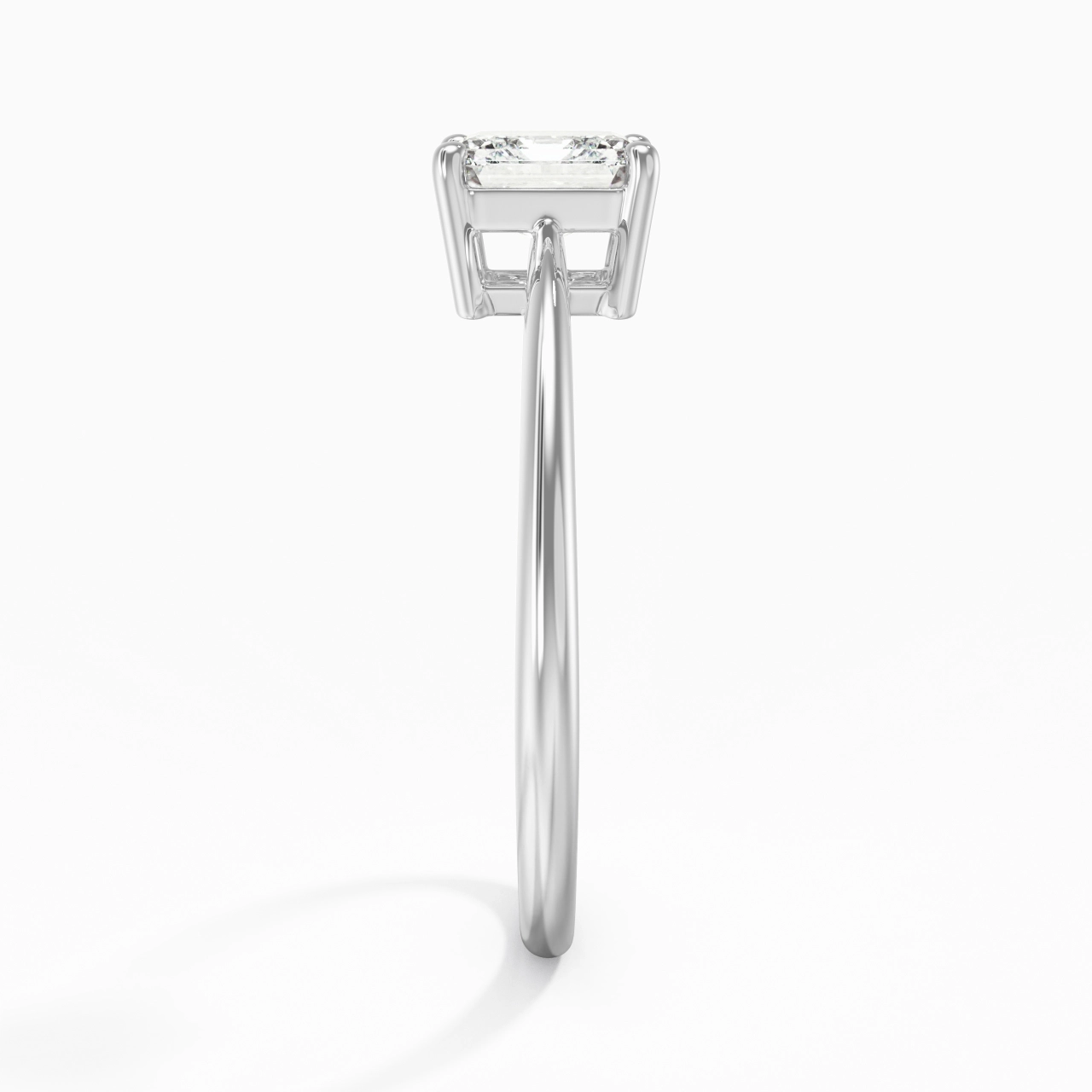 925 Sterling Silver Moissanite Engagement Ring