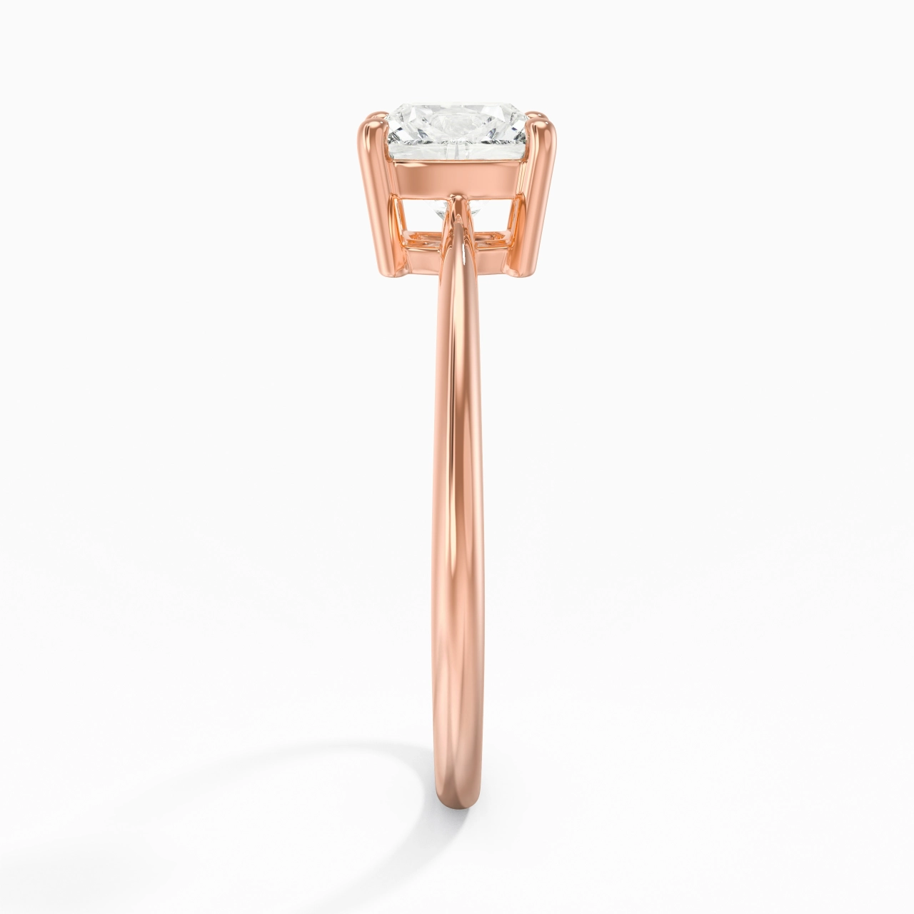 18K Rose Gold Moissanite Engagement Ring